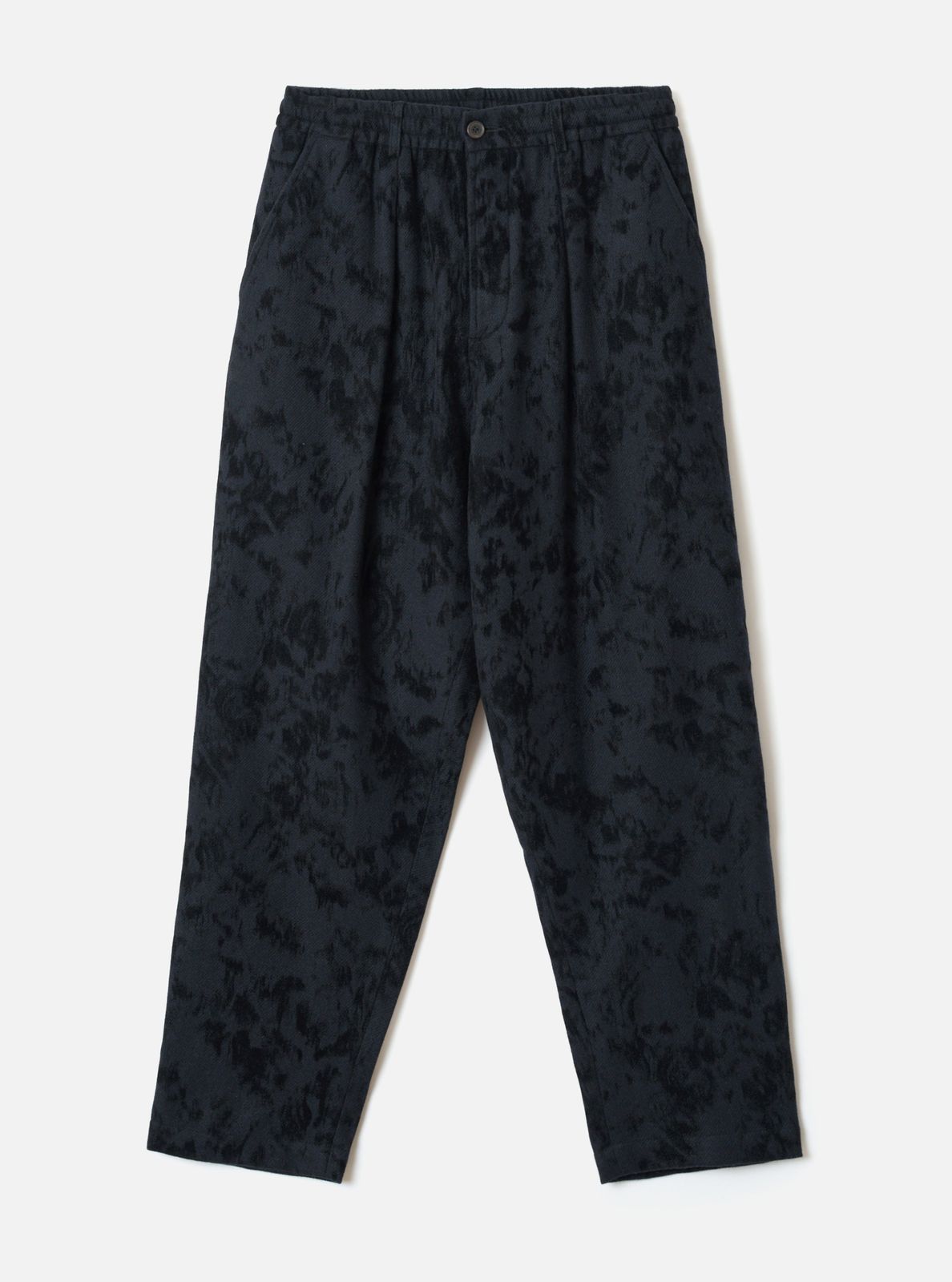 Black Be Bop Wool Mix Pleated Track Pant