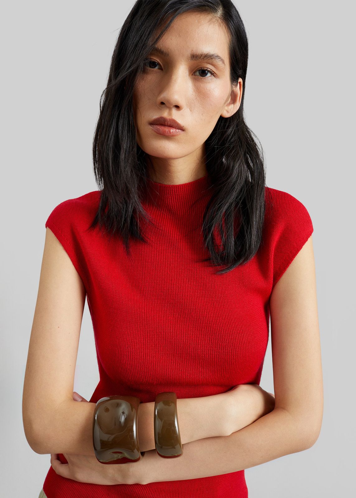 Troyes Knit Top - Red