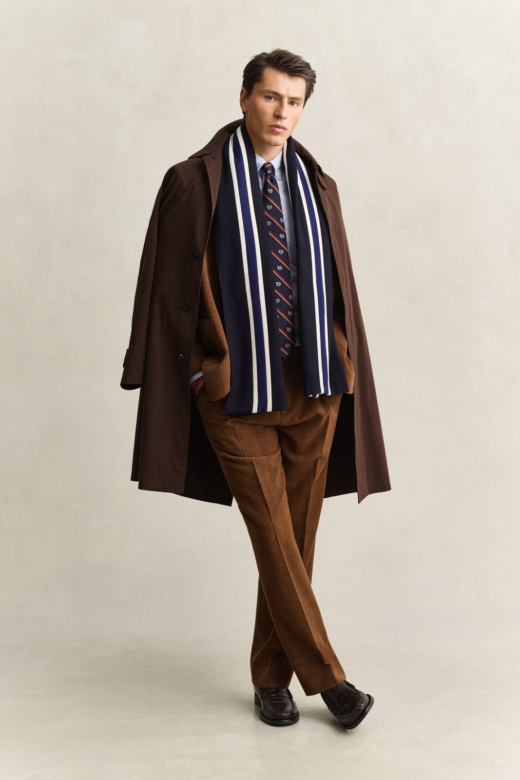 Gant x Yale Striped Woven Scarf - MARINE