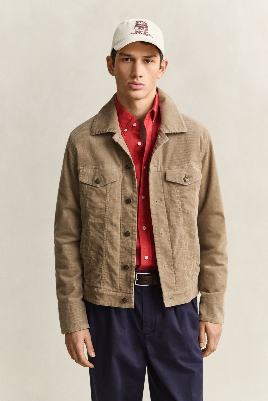 Corduroy Trucker Jacket - LIGHT TAUPE
