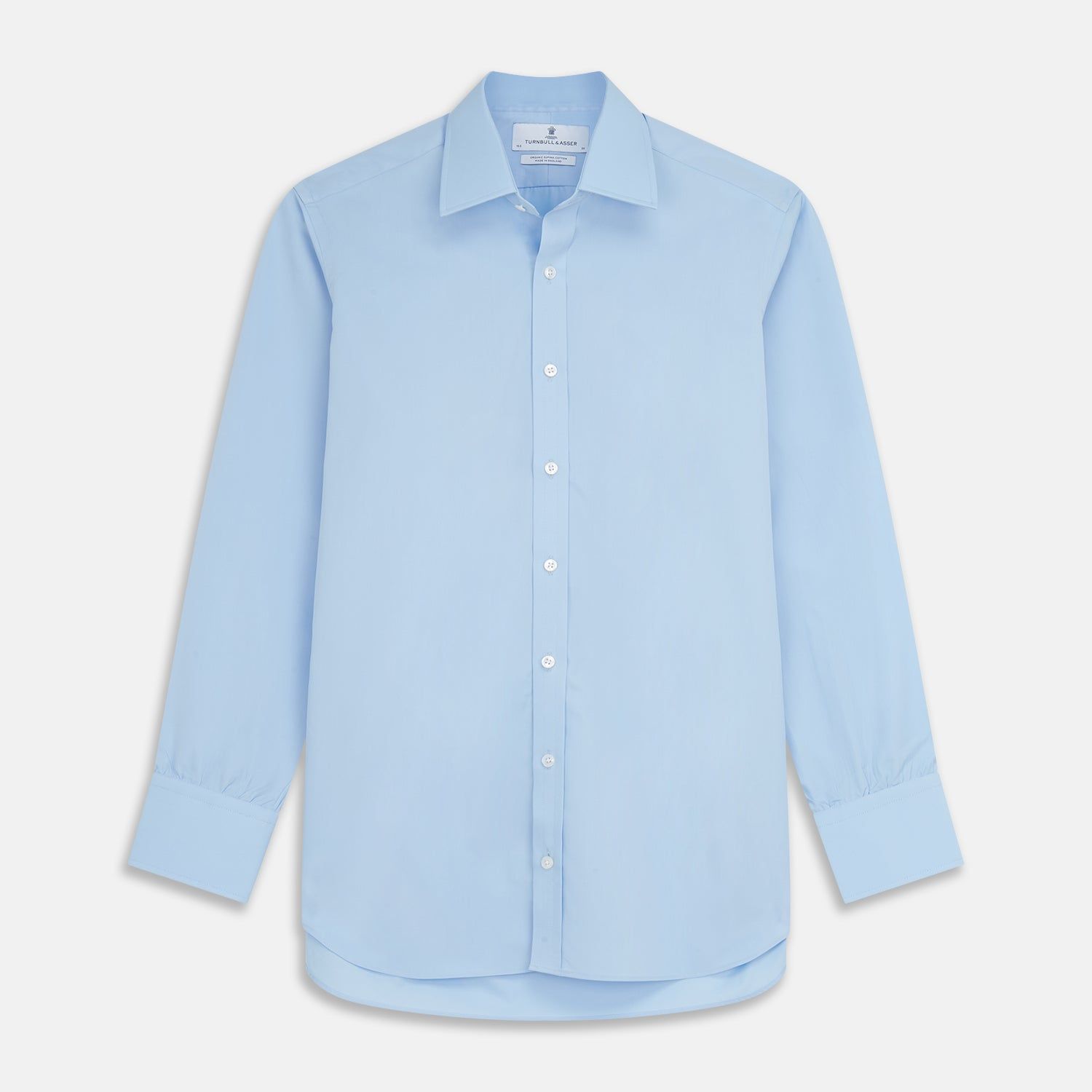 Pale Blue Organic Cotton Regular Fit Mayfair Shirt