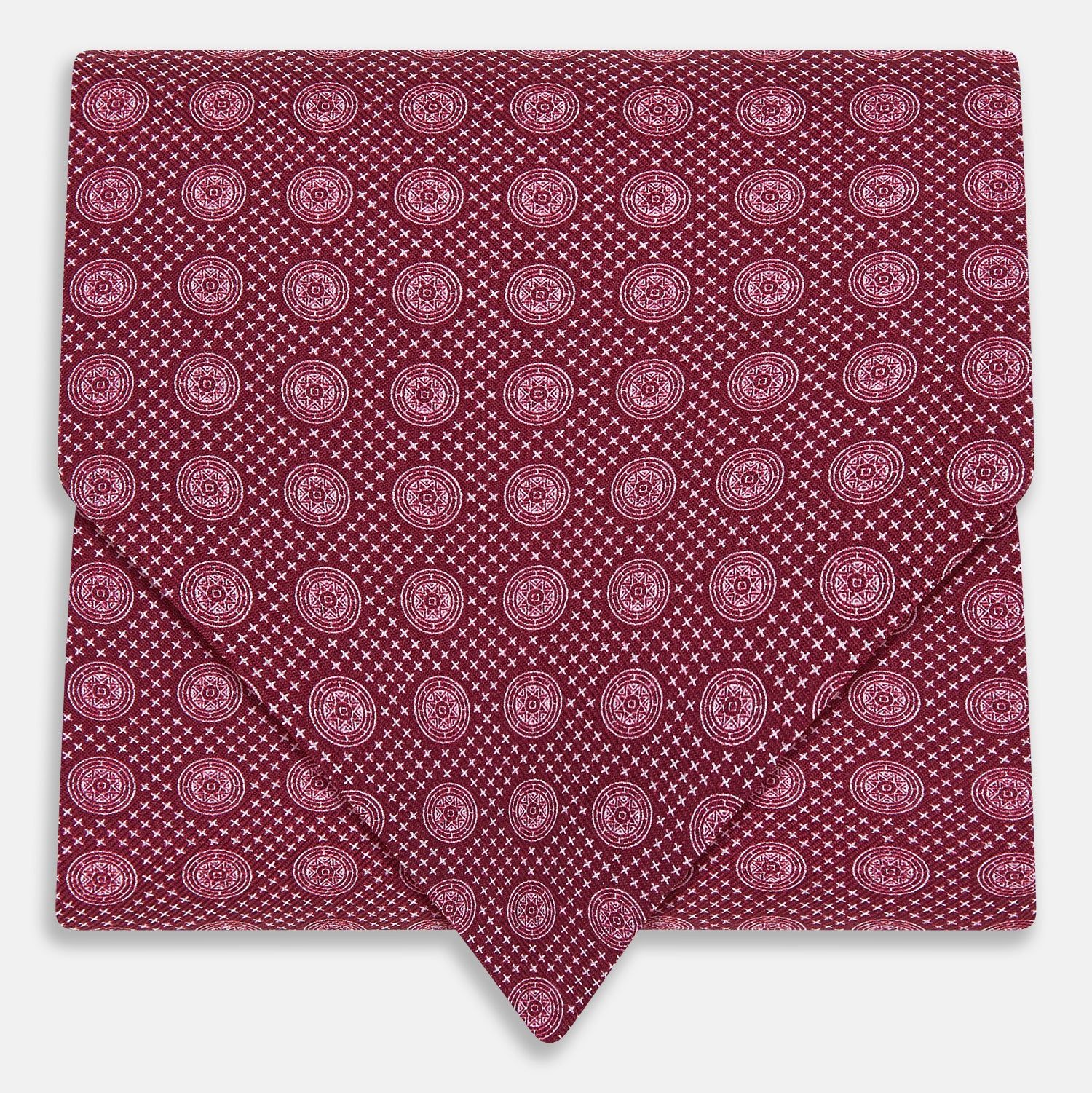 Burgundy Medallion Silk Cravat