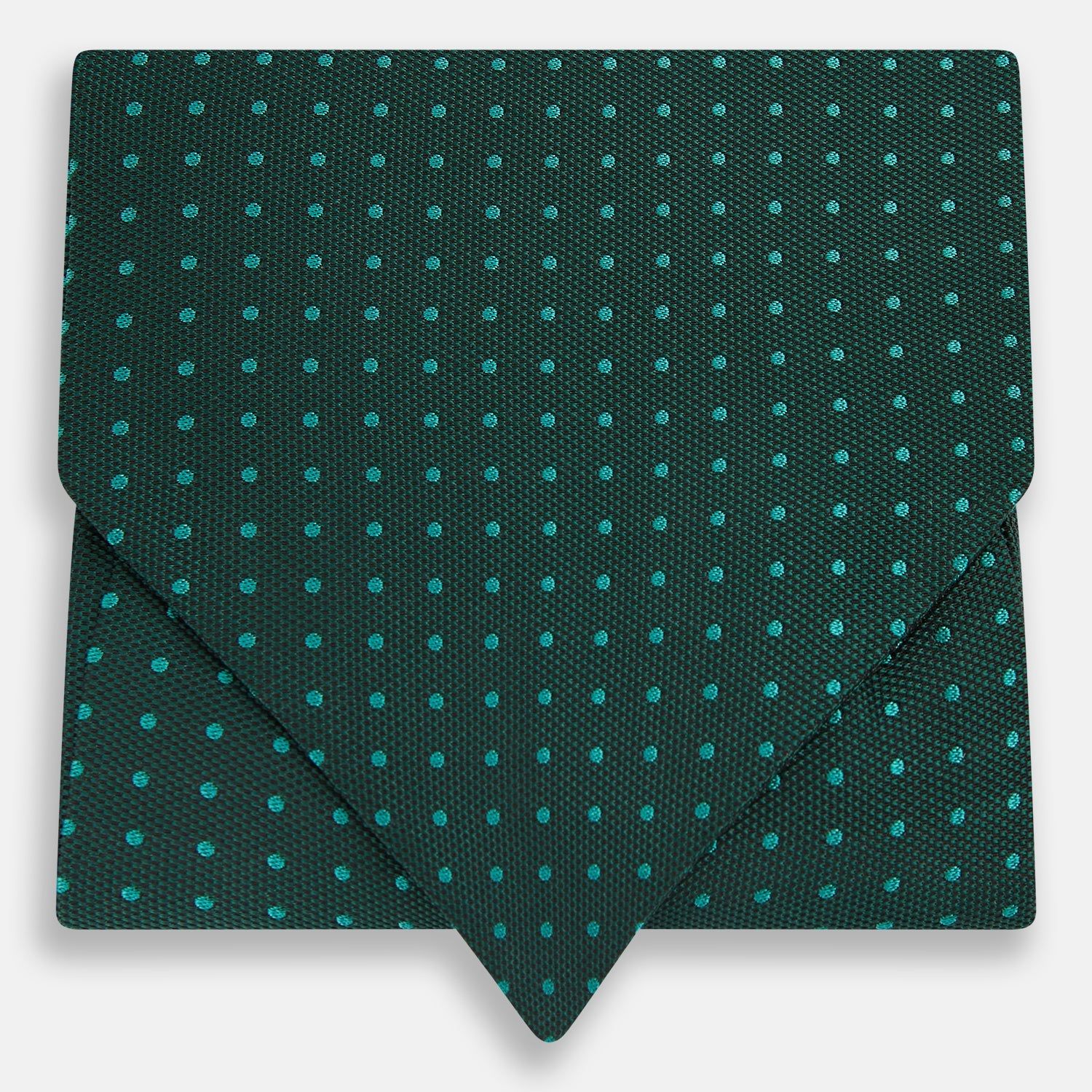 Blue And Forest Green Micro Dot Silk Cravat