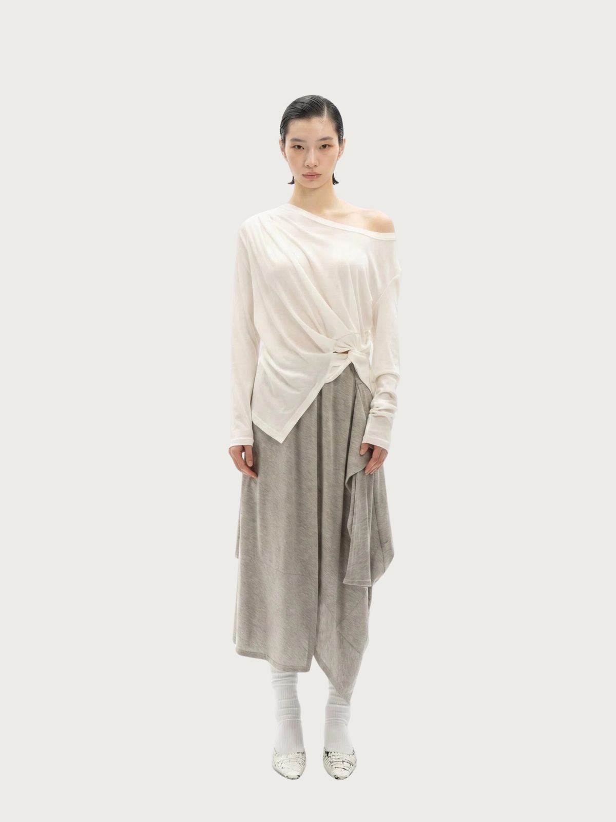 JERSEY TOP WITH KNOTTED