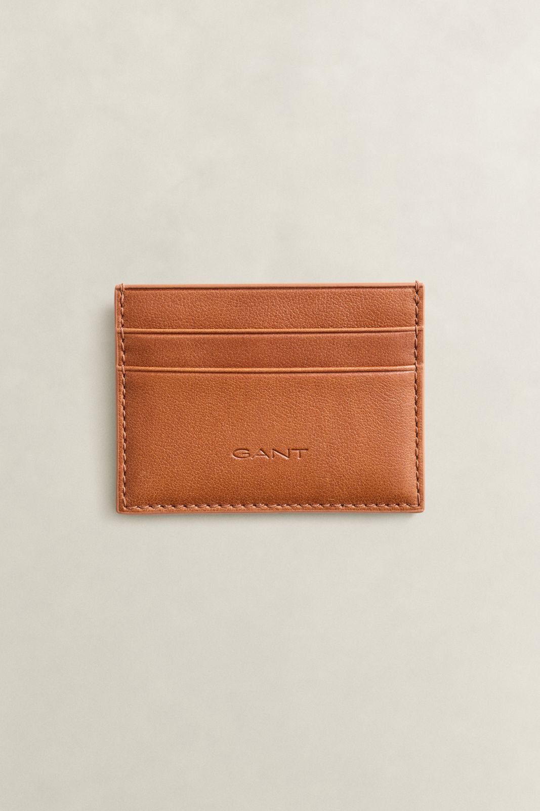 Leather Card Holder - MAHOGANY BROWN