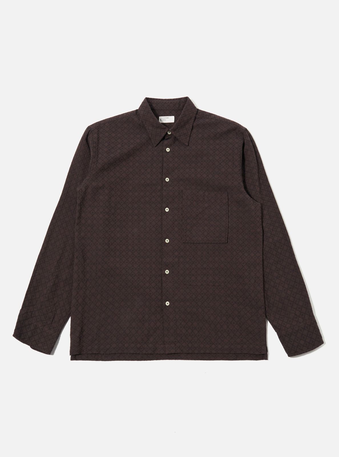 Brown Diamond Dobby Lucky Shirt