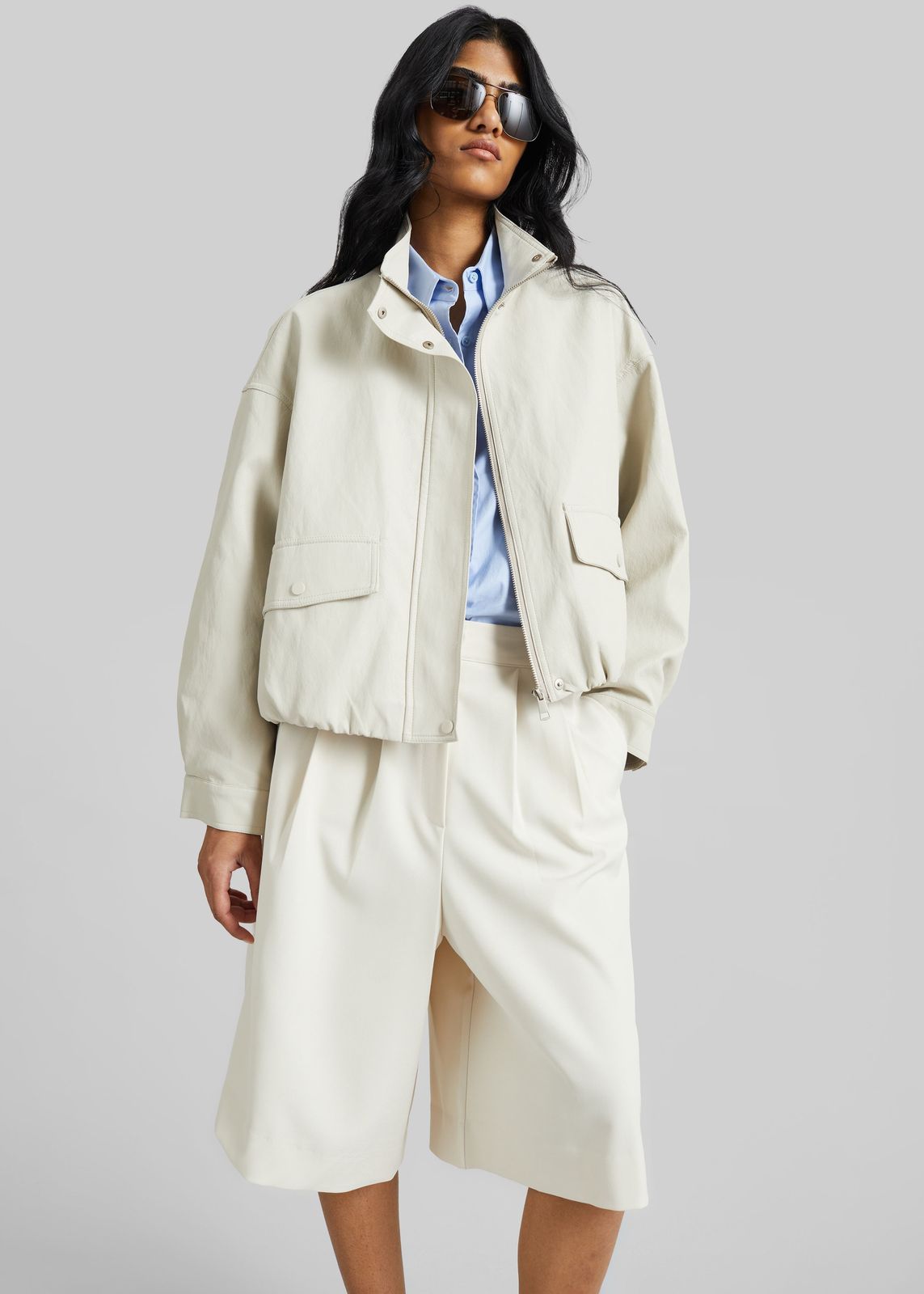Brasov Bubble Hem Jacket - Light Beige