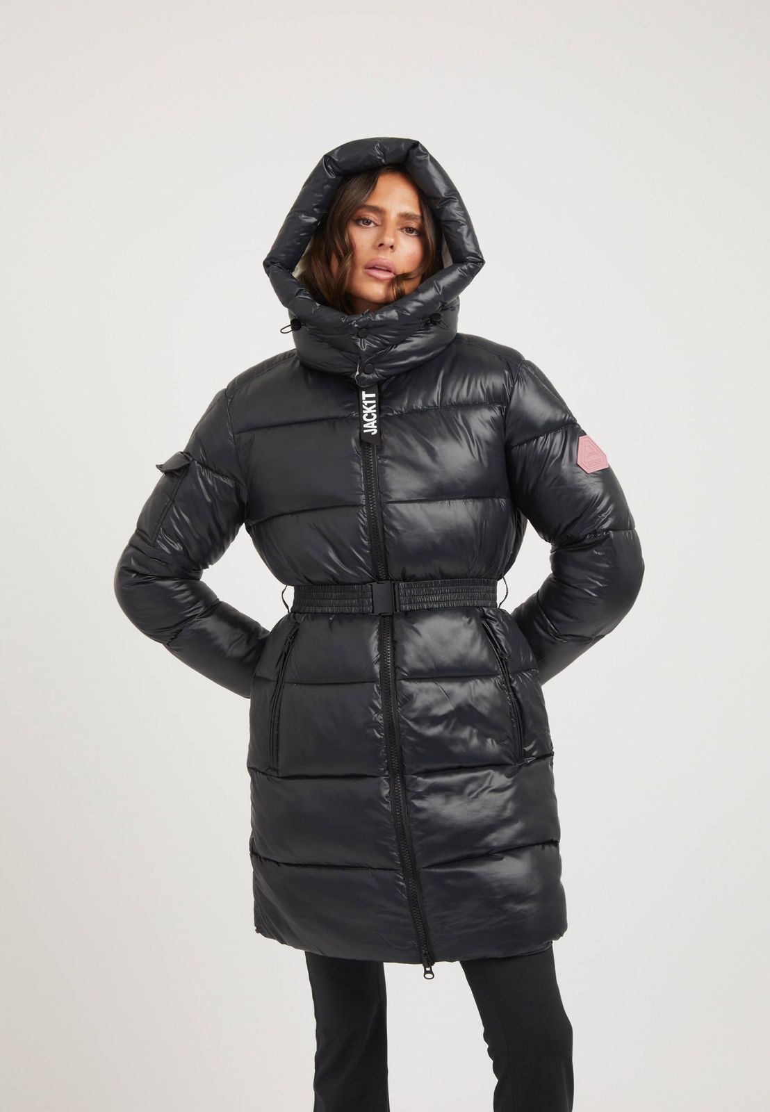 EZ Belted Coat Black Stone