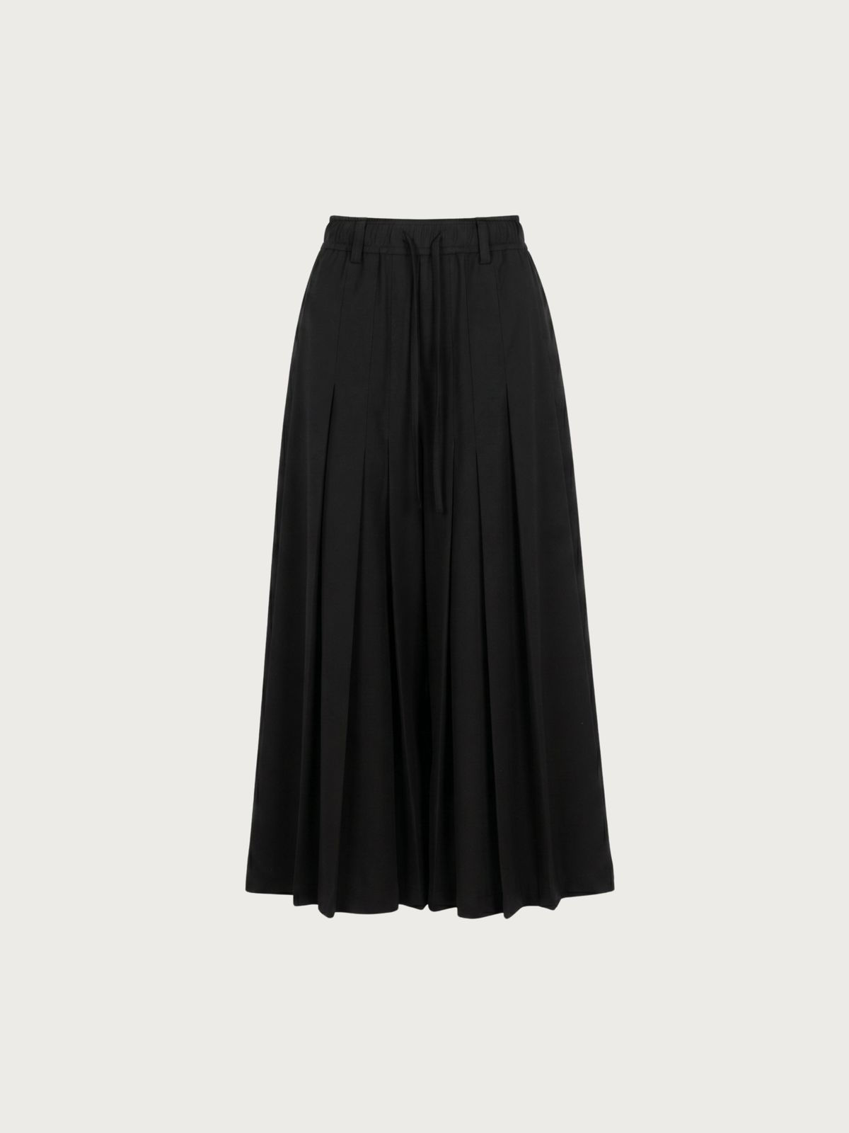 ILREGULAR PLEATS CROP TROUSERS