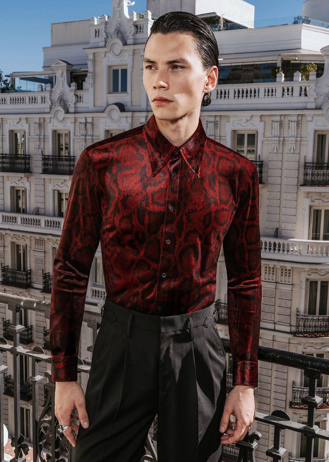 Red Velvet Snake Effect Shirt