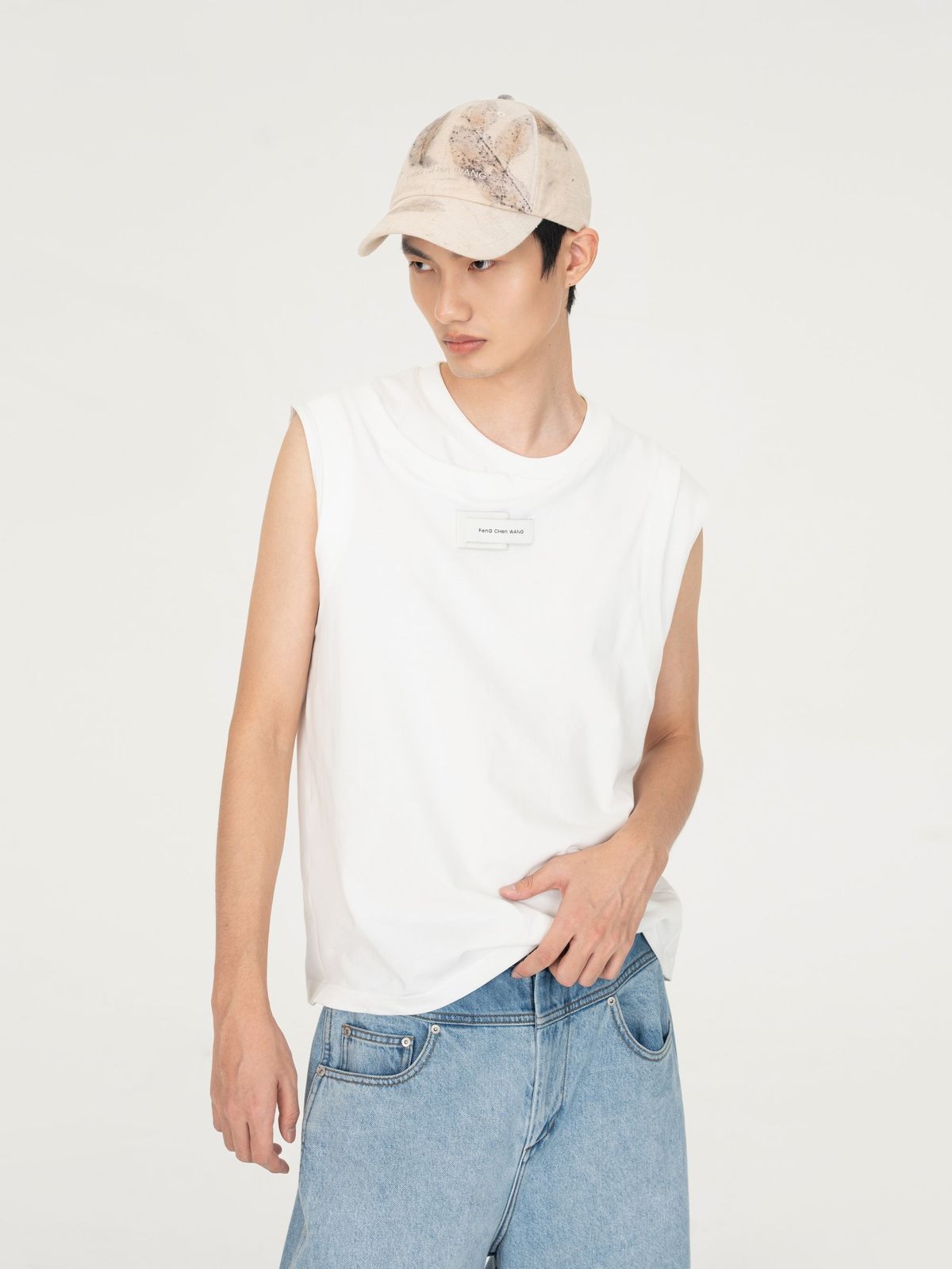 BEIGE BOTANICAL DYED BASEBALL CAP