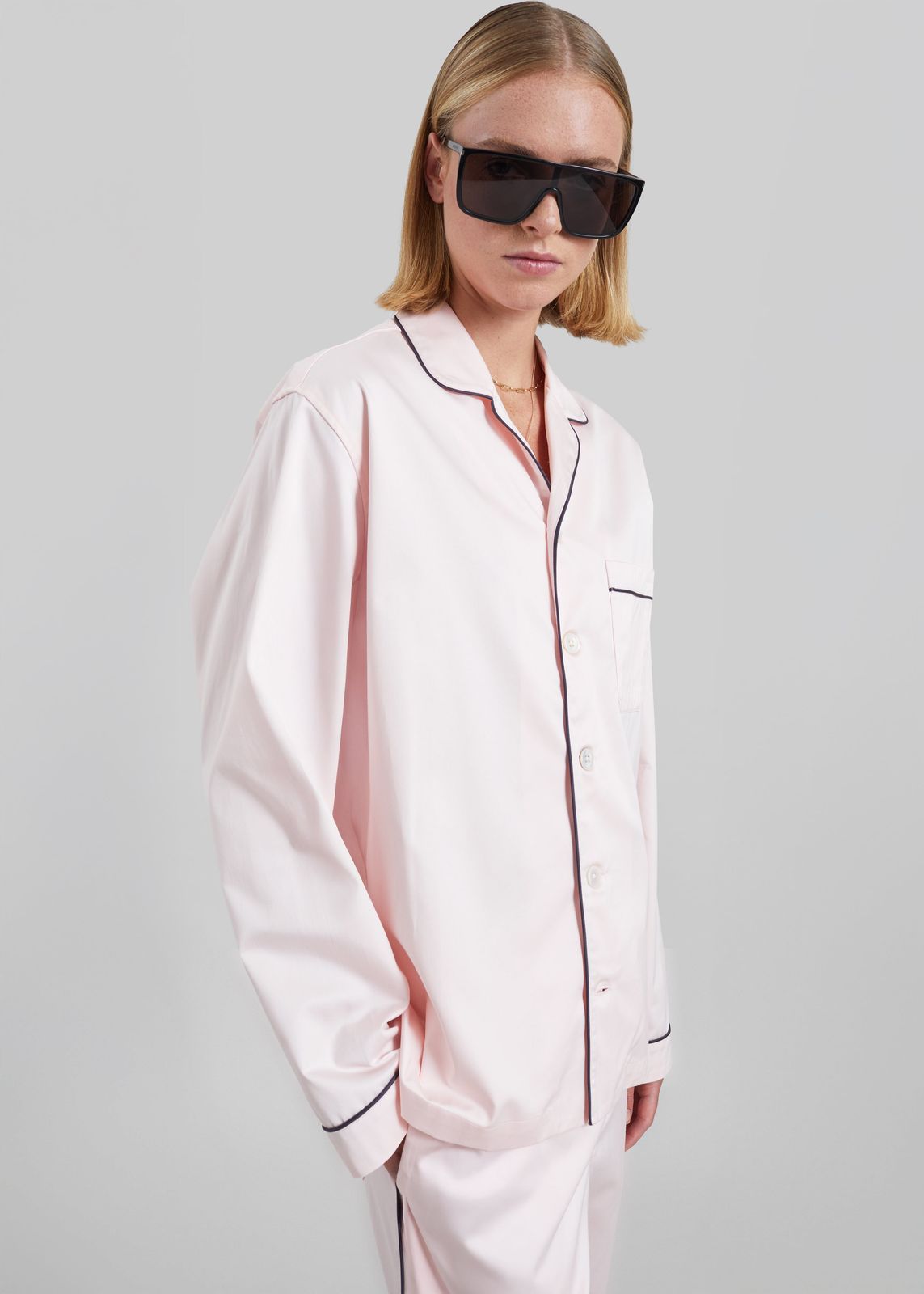 Tekla Sateen Pyjama Shirt - Porter