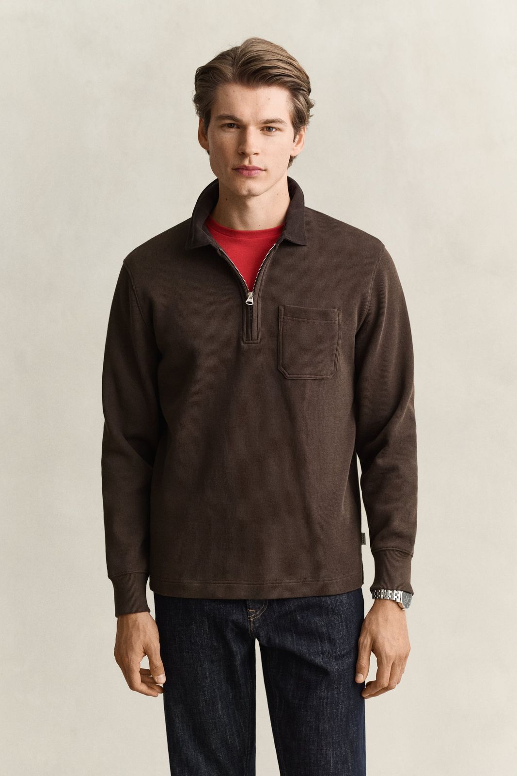 Half Zip Rugger - EVENING BLUE