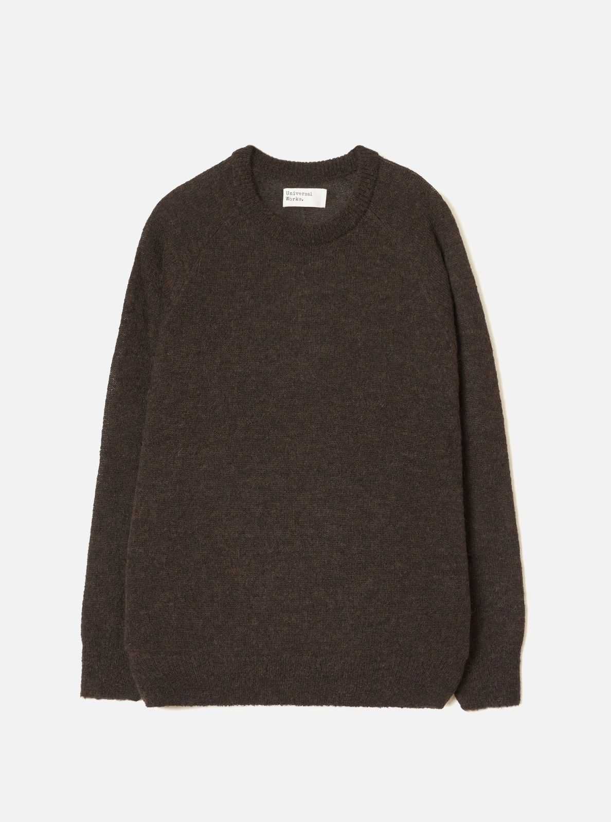 Brown Alpaca Knit Lyon Crew