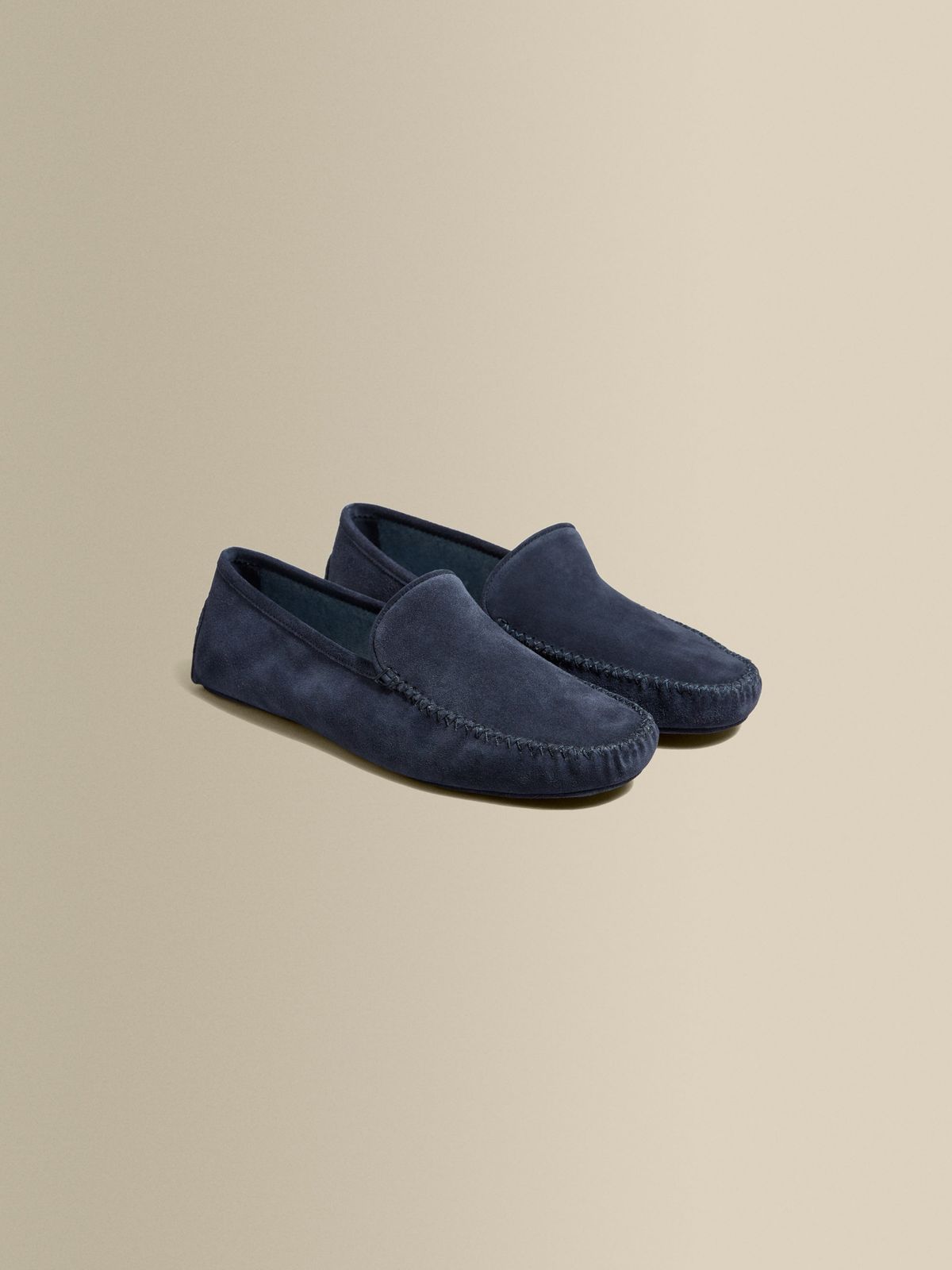 Cashmere Lined Suede Slippers