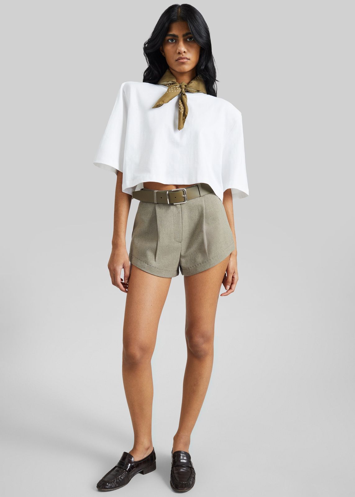 Silves Stitch Hot Pants - Taupe