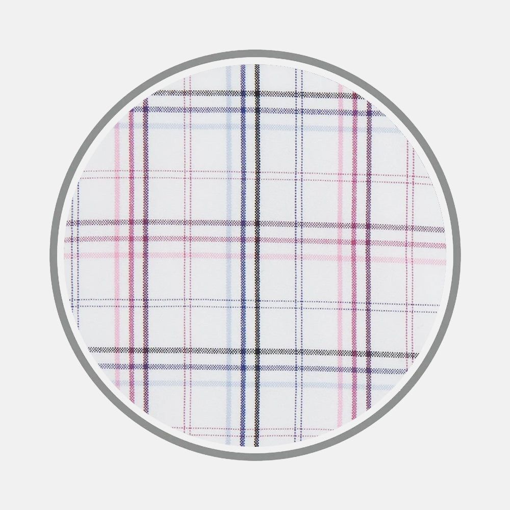 Purple And Blue Multi Check Fabric