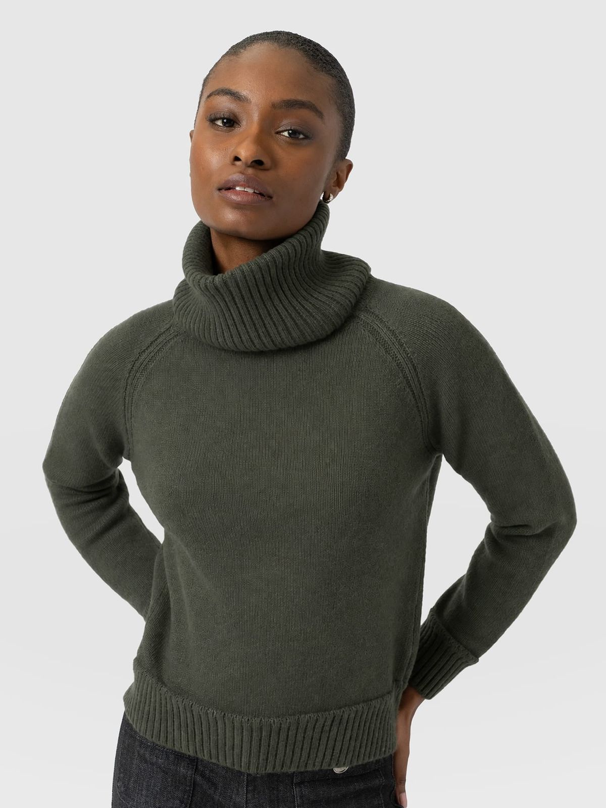 Oxford Cashmere Jumper - Khaki