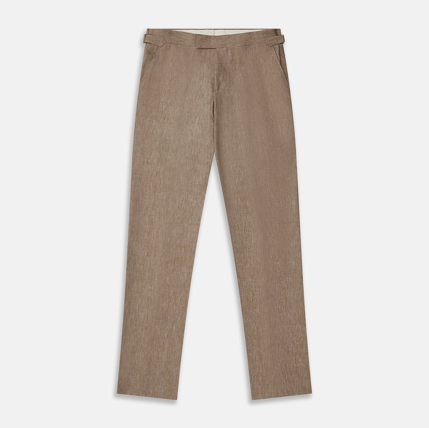 Beige Wool And Linen Blend Jonathan Trouser