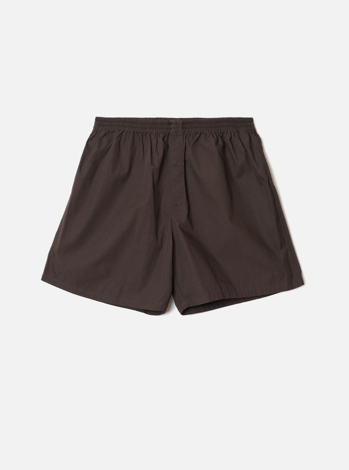 Brown Broadcloth Boxer Shorts