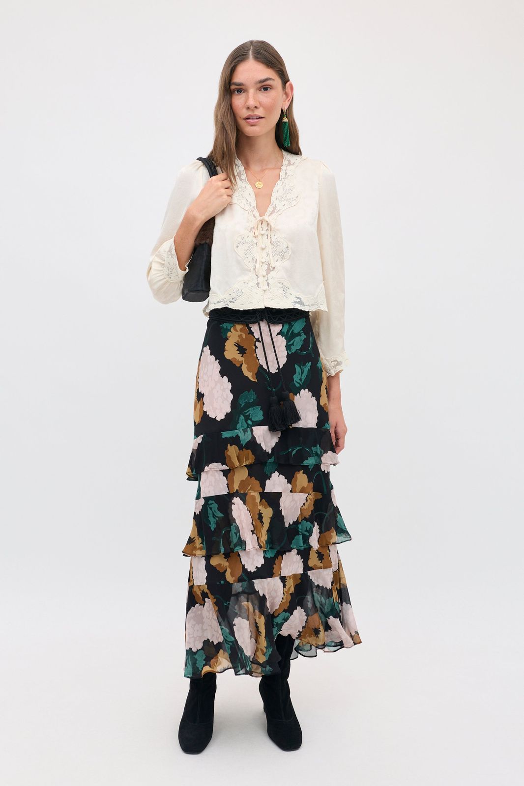 Preslee - Hydrangea Floral Charcoal