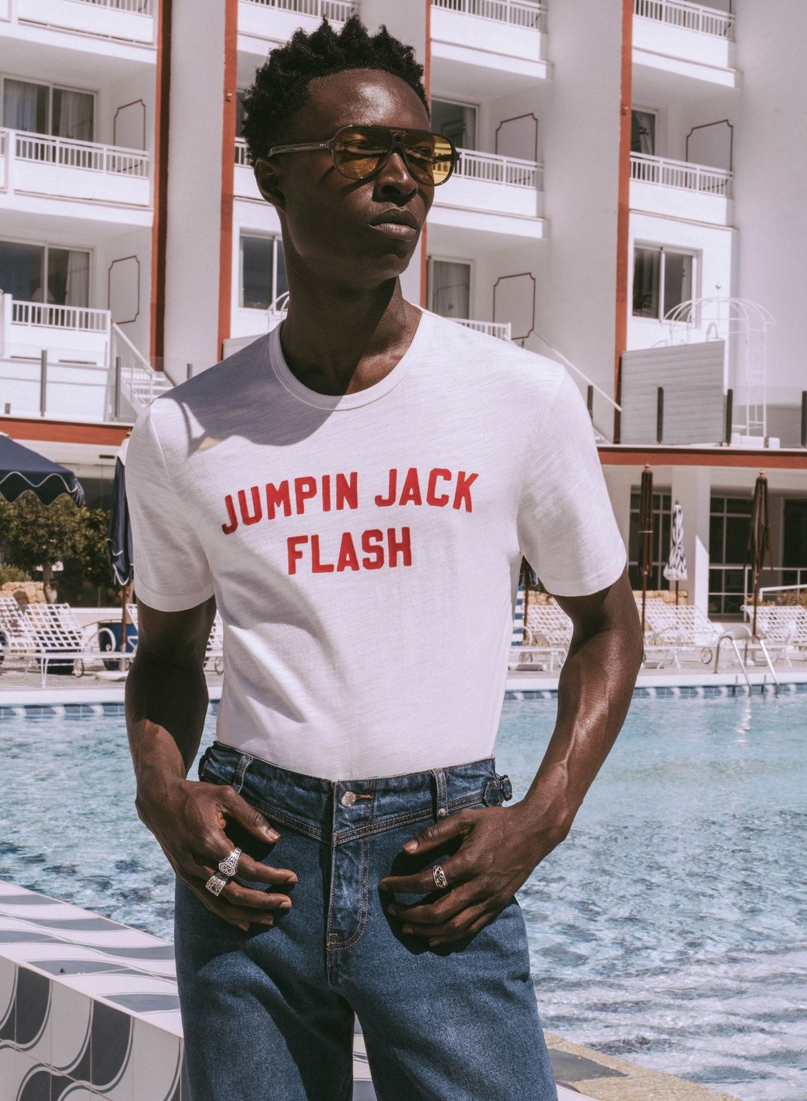 Phix X Rolling Stones White Jumpin Jack Flash T-shirt