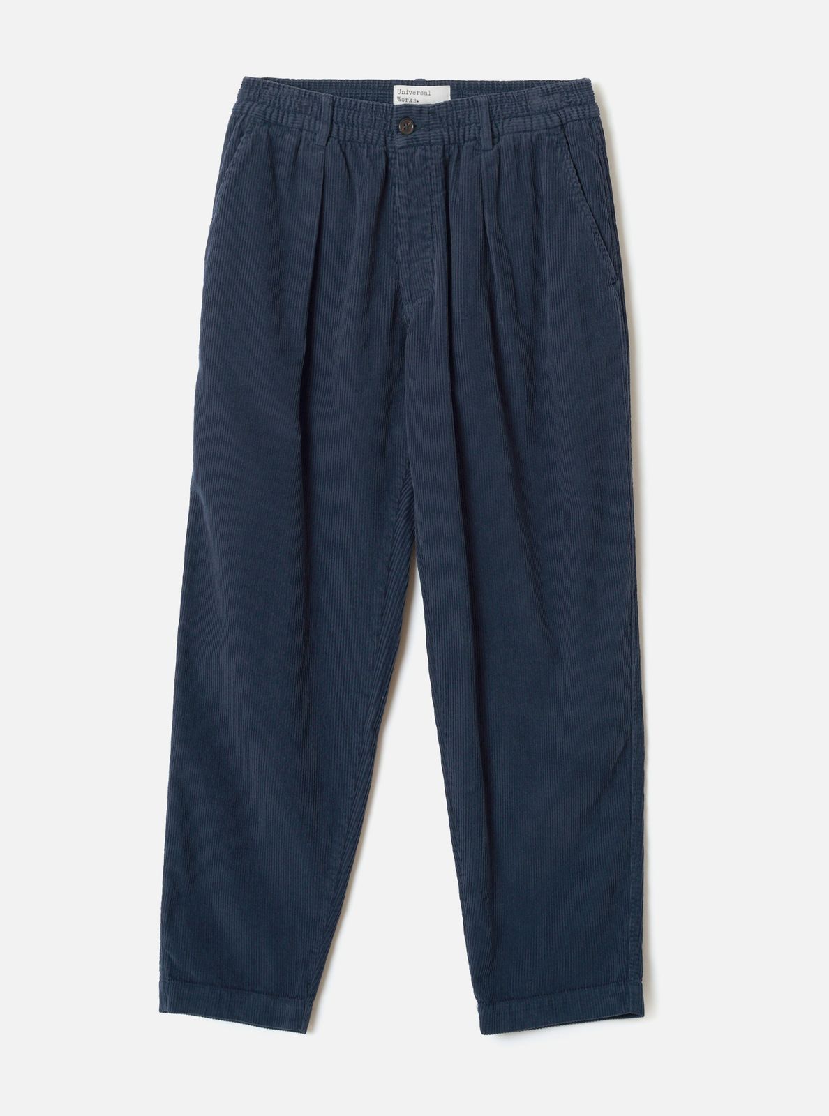 Dark Navy Cord Pleated Track Pant