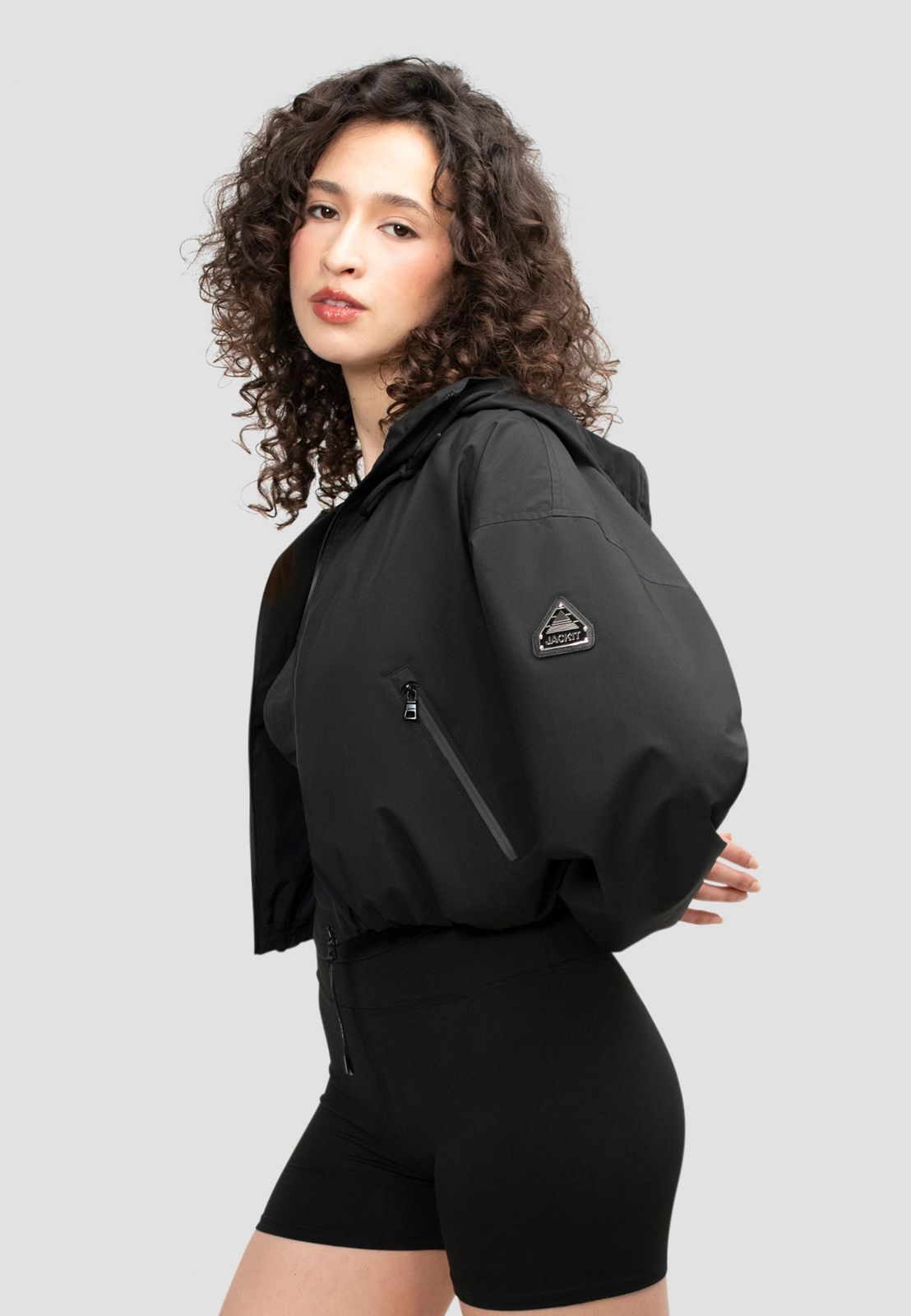 Orpheus Cropped Jacket Black
