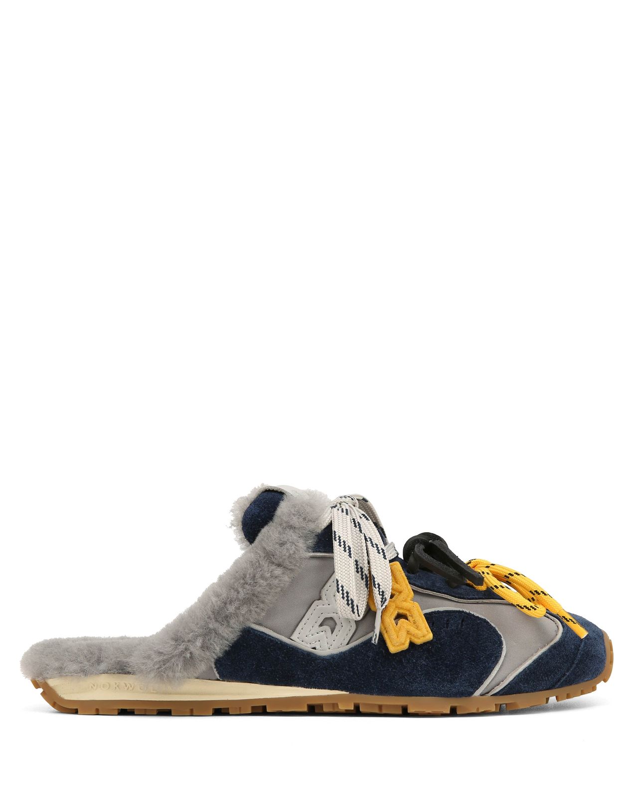 Beat Mule Navy Hairy Suede/Nylon