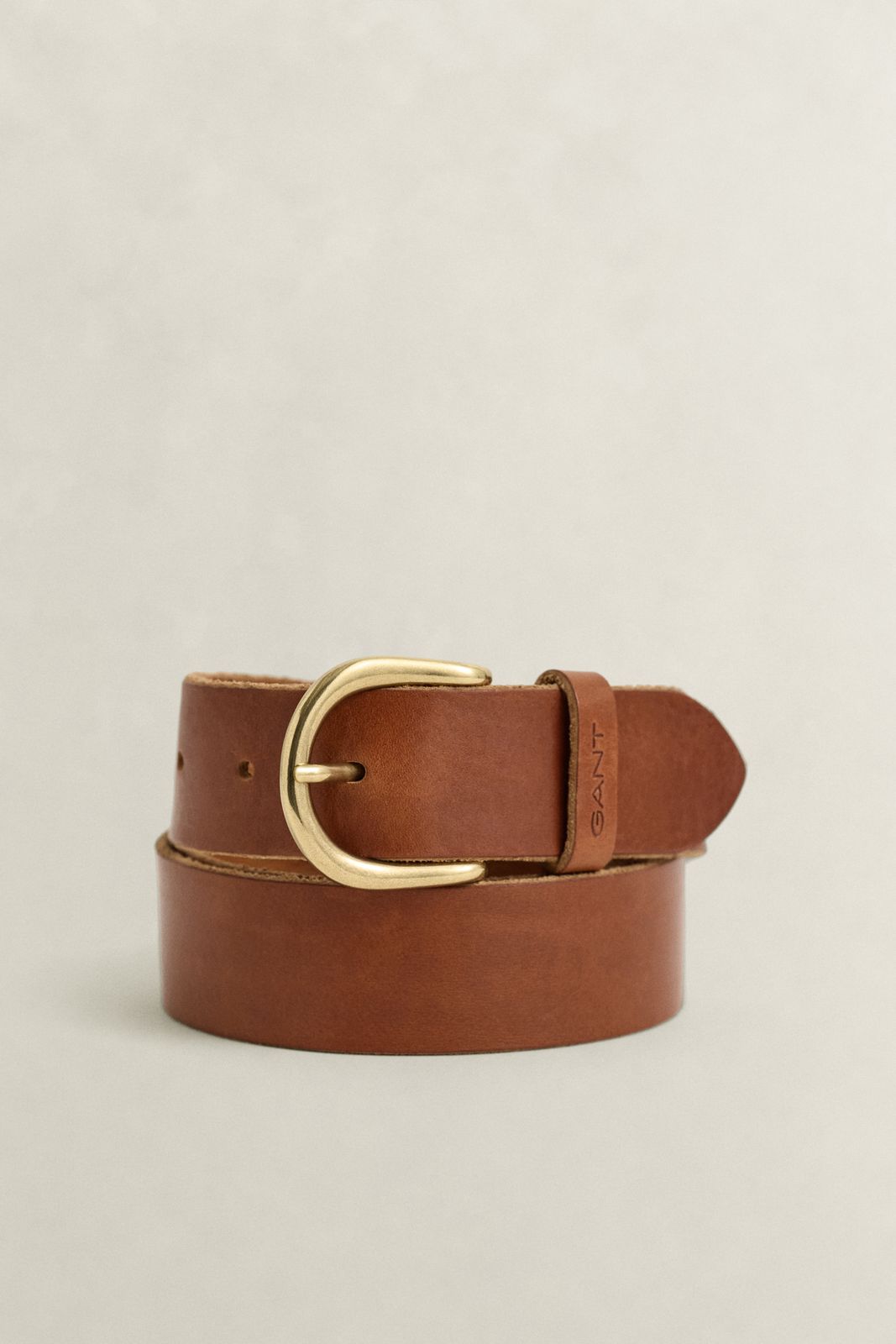 Tumbled Leather Belt - SUGAR ALMOND
