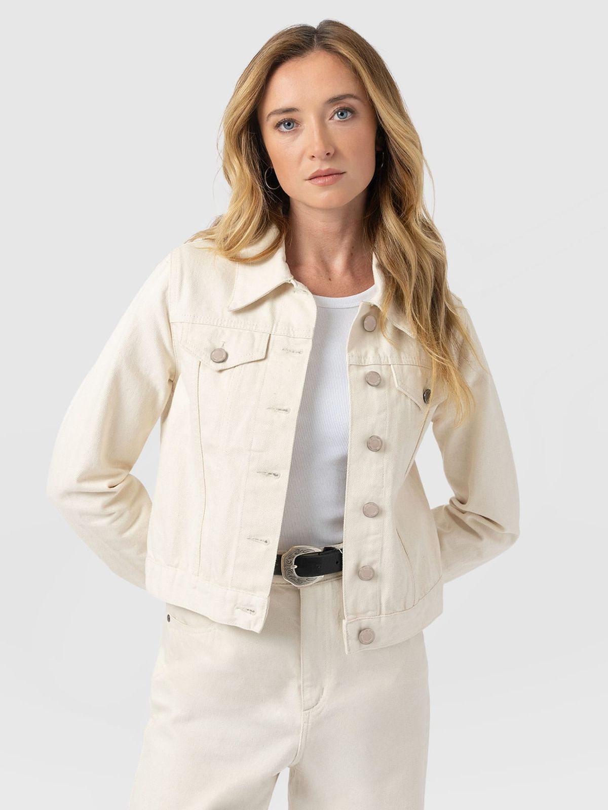 Bowie Denim Jacket - Cream