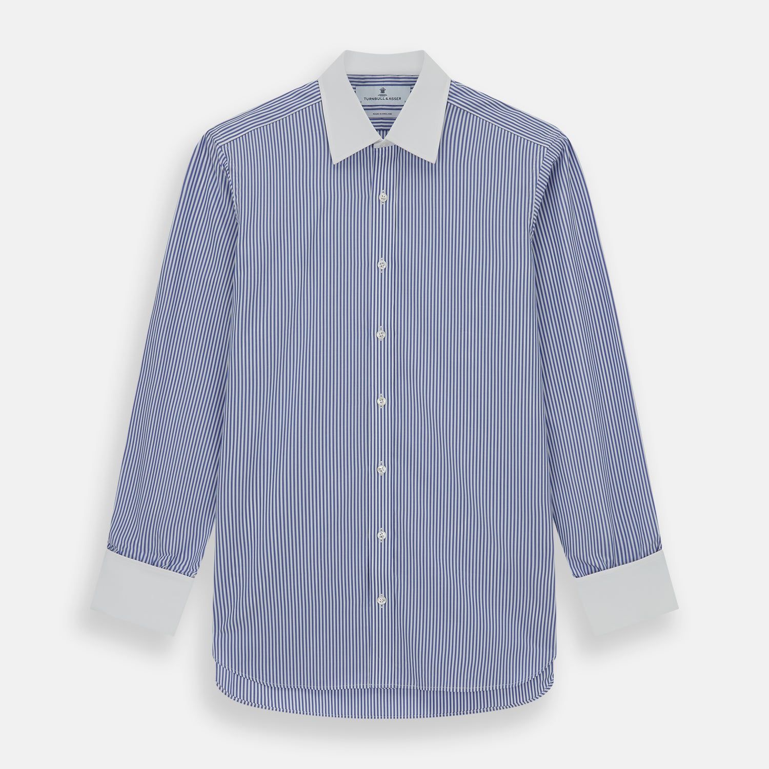 The Gekko Shirt With White Classic T&a Collar And Double Cuffs