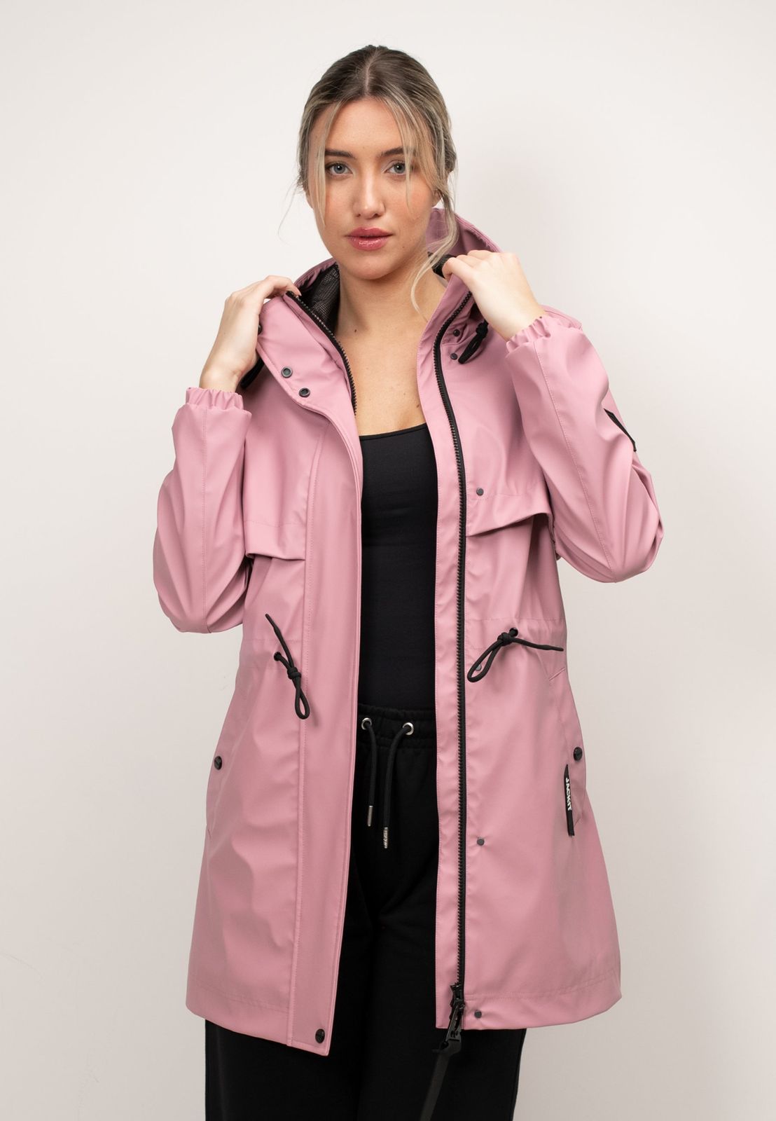 Aurora Raincoat With Cape Dusty Pink