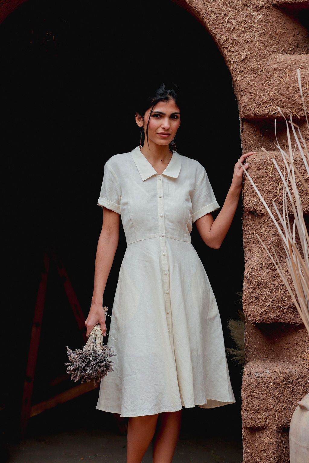 The Kōr Chelsea Dress In Linen & Cotton
