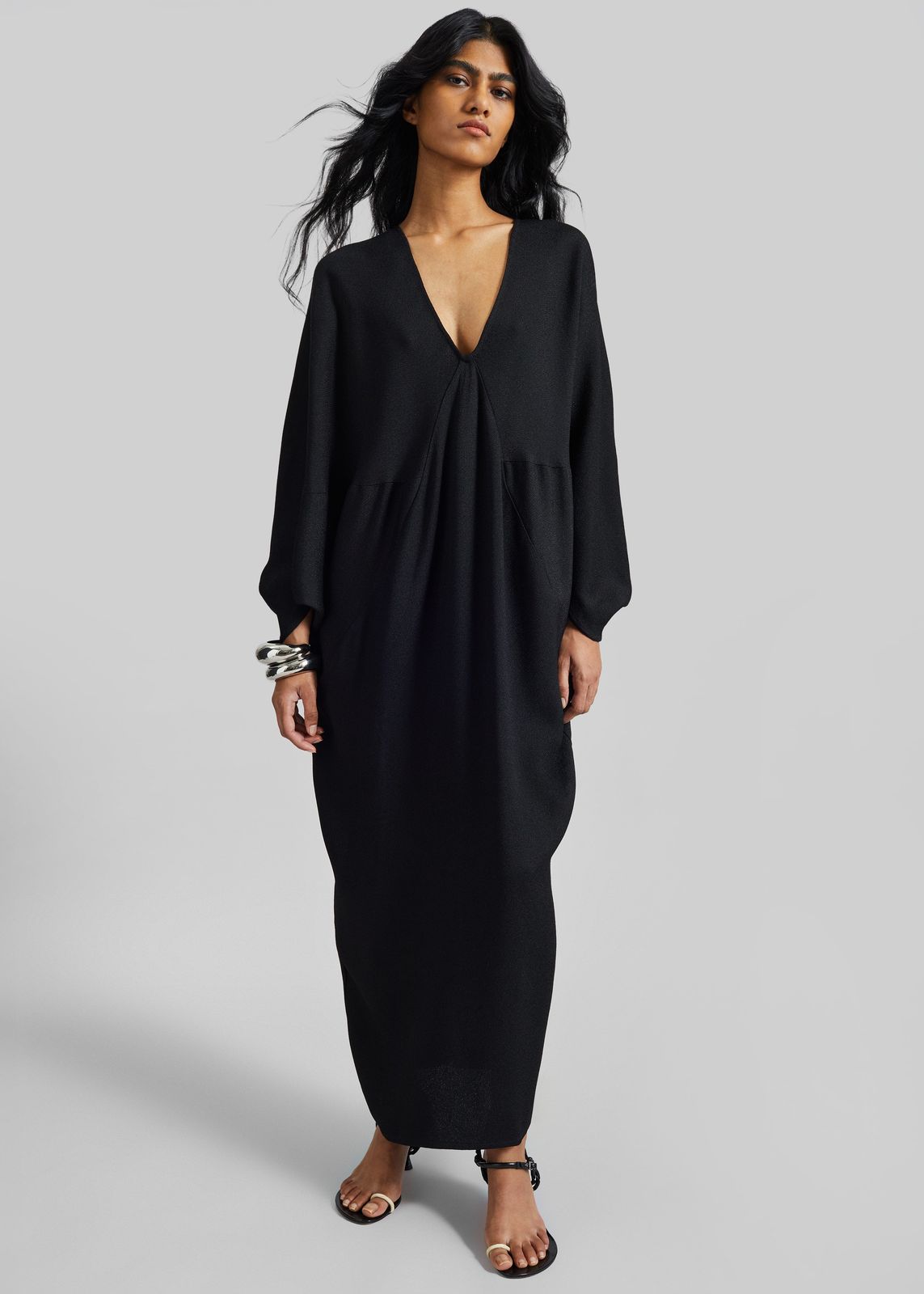 Lilia Kaftan Dress - Black