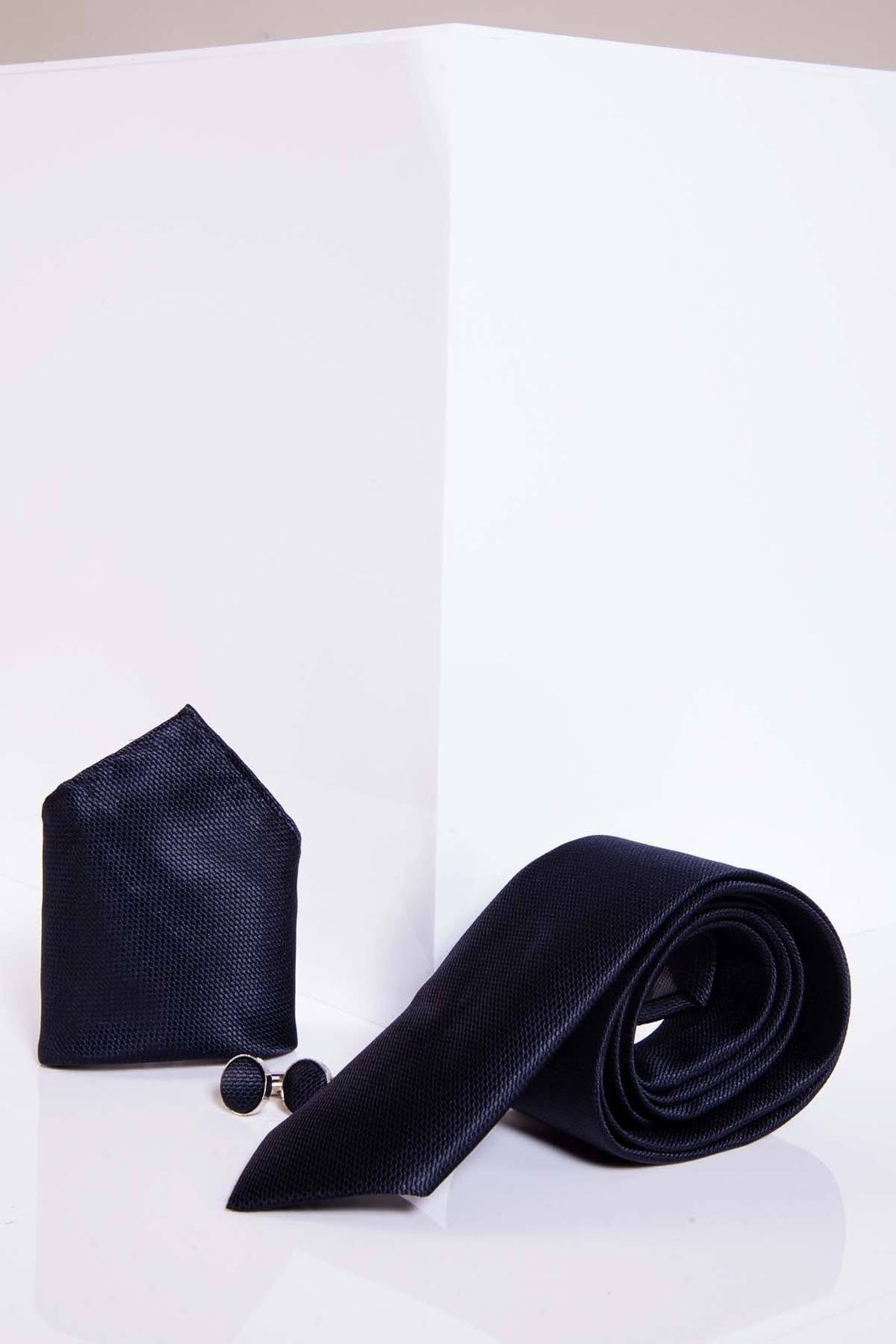 Navy Birds Eye Tie Set