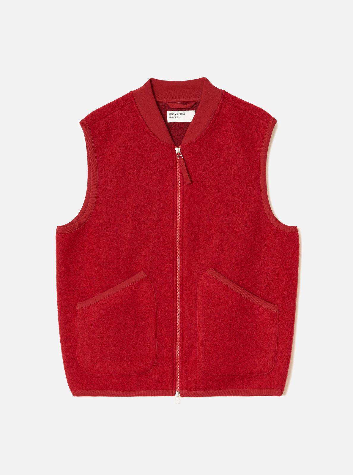 Scarlet Wool Fleece Zip Waistcoat
