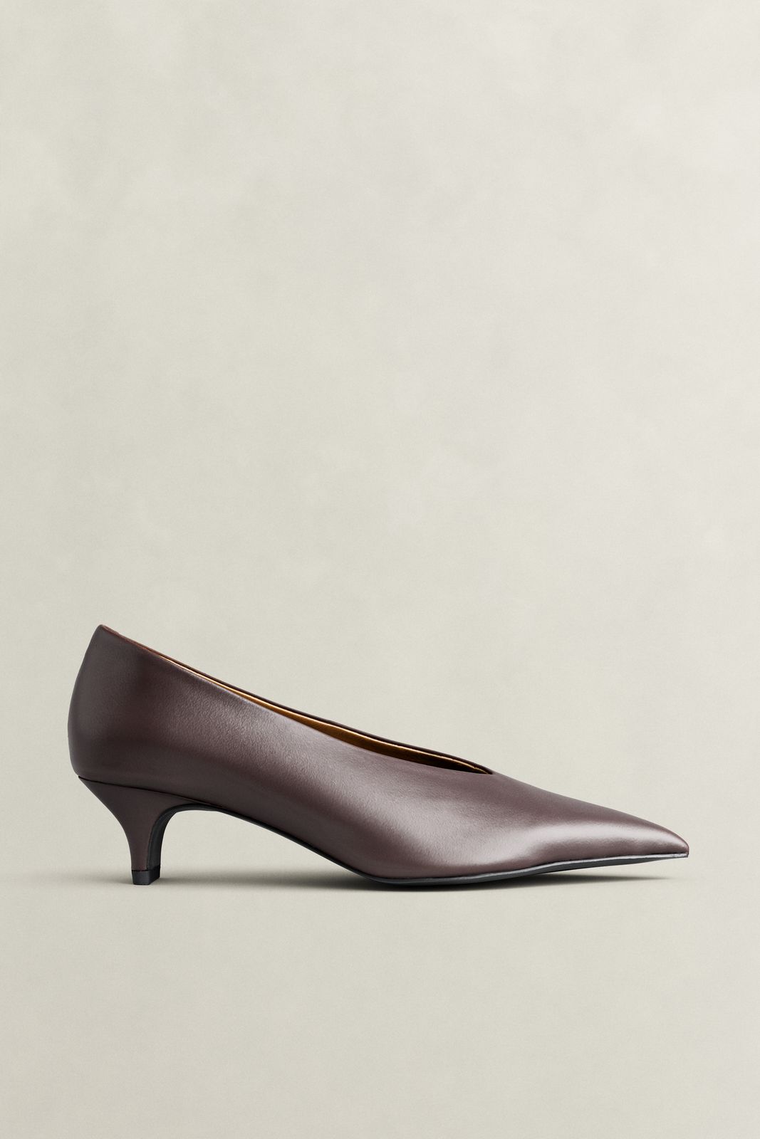 Tillbye Pointed Leather Heels - WEATHERED BROWN