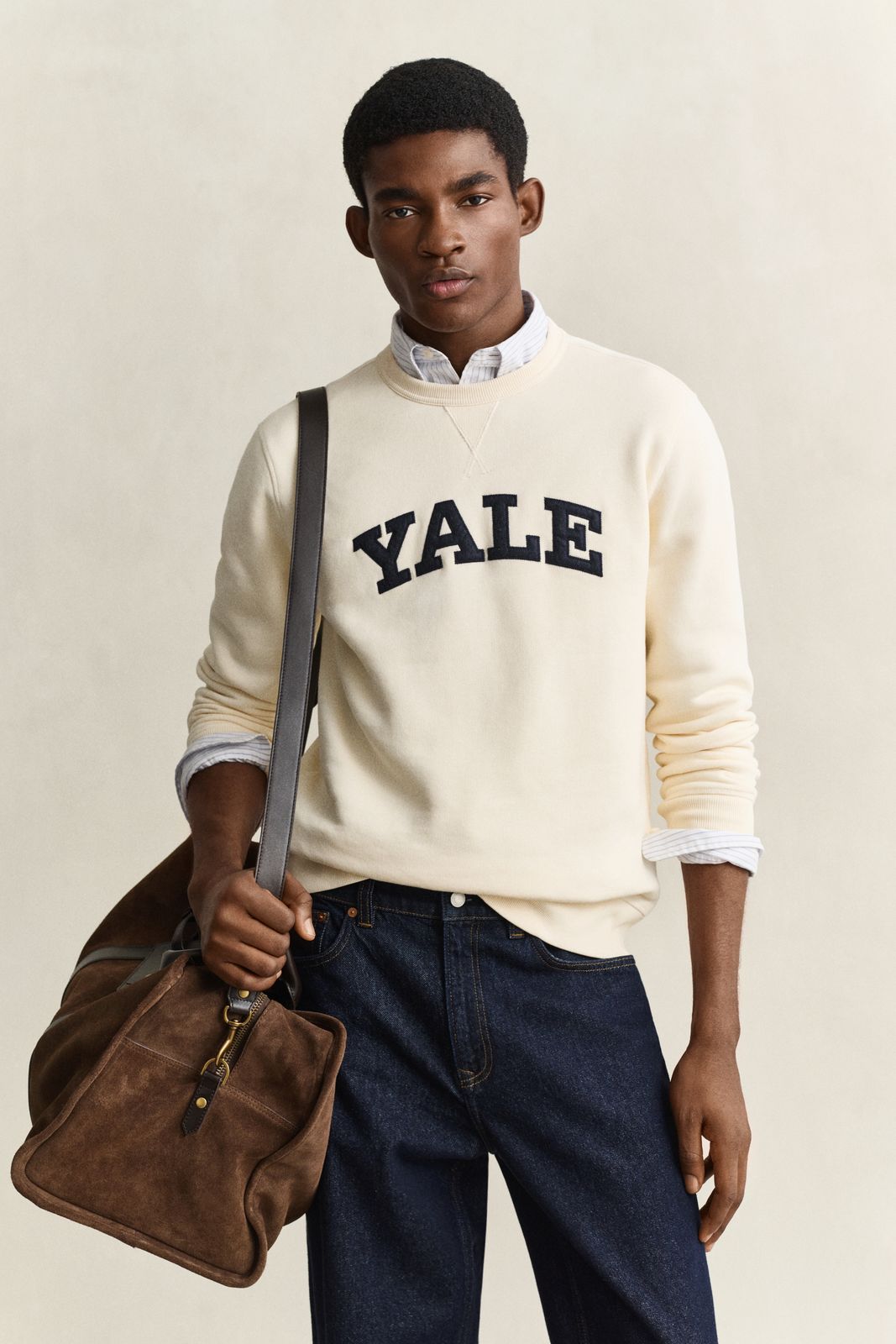 Gant x Yale Crew Neck Sweatshirt - CREAM