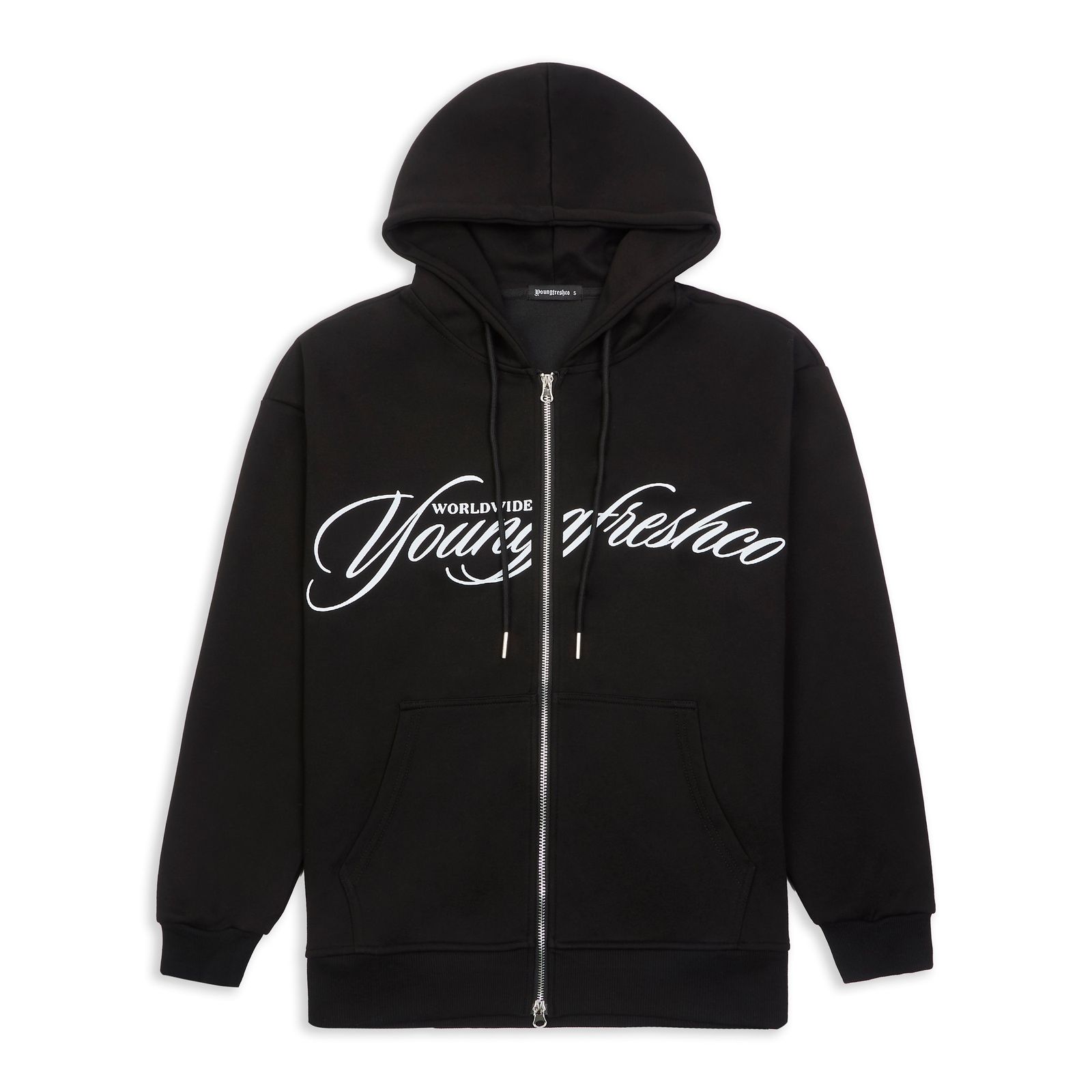 Black Signature Luxe Zipped Hoodie
