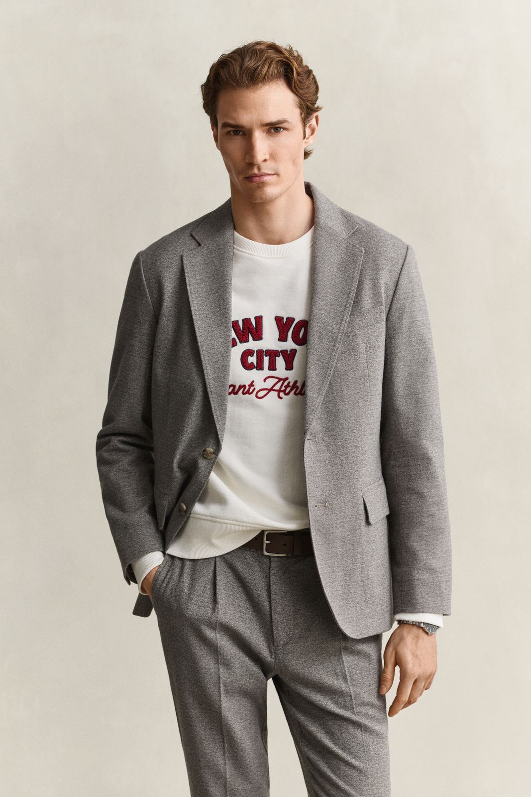 Flannel Blazer - MIST TAUPE
