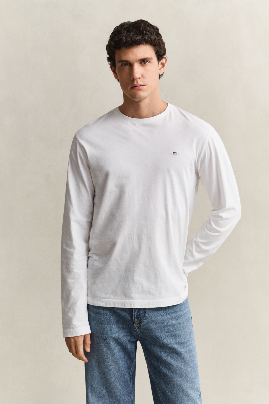 Shield Long Sleeve T-Shirt - EGGSHELL