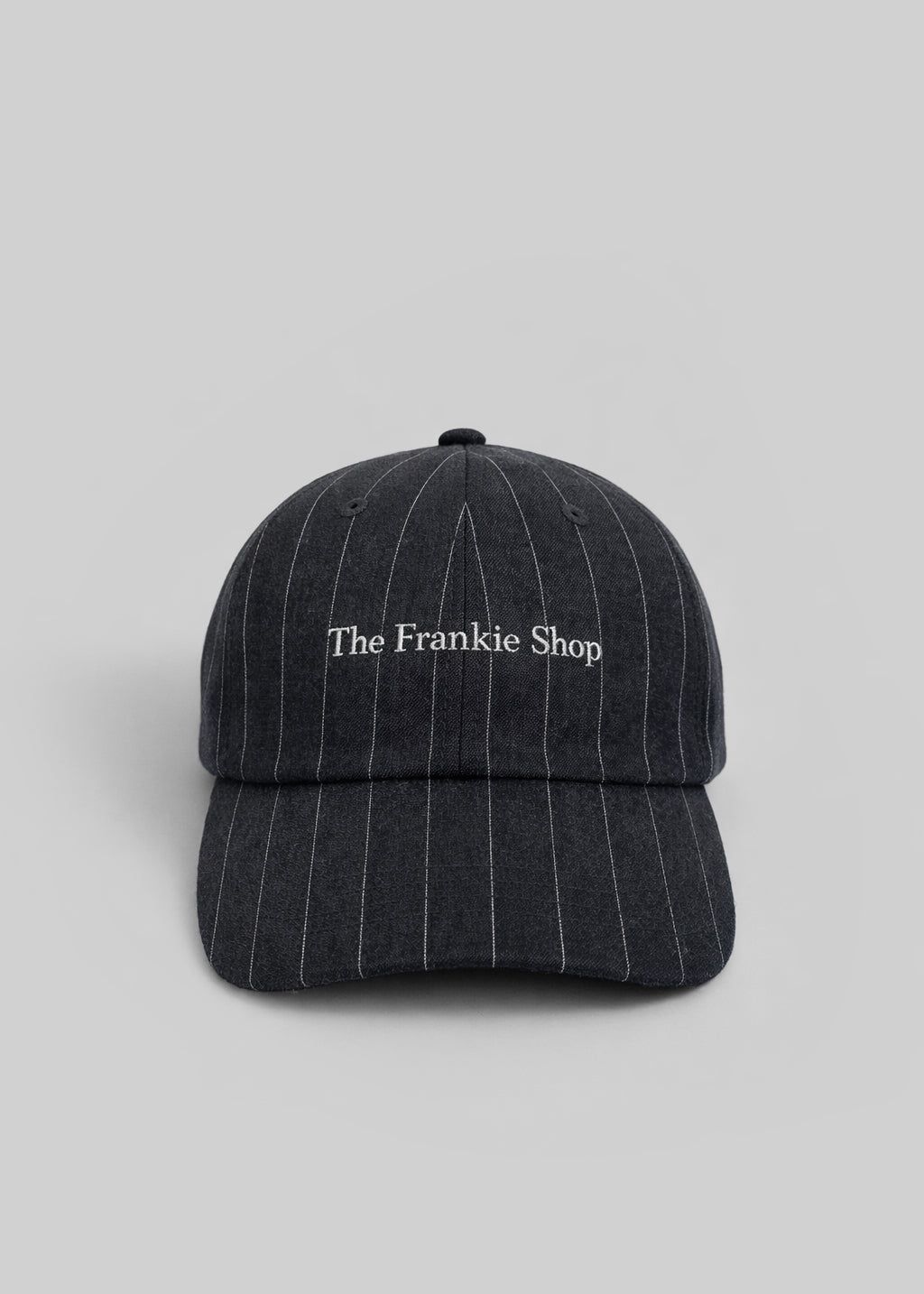 Frankie Baseball Cap - Charcoal/White Pinstripe