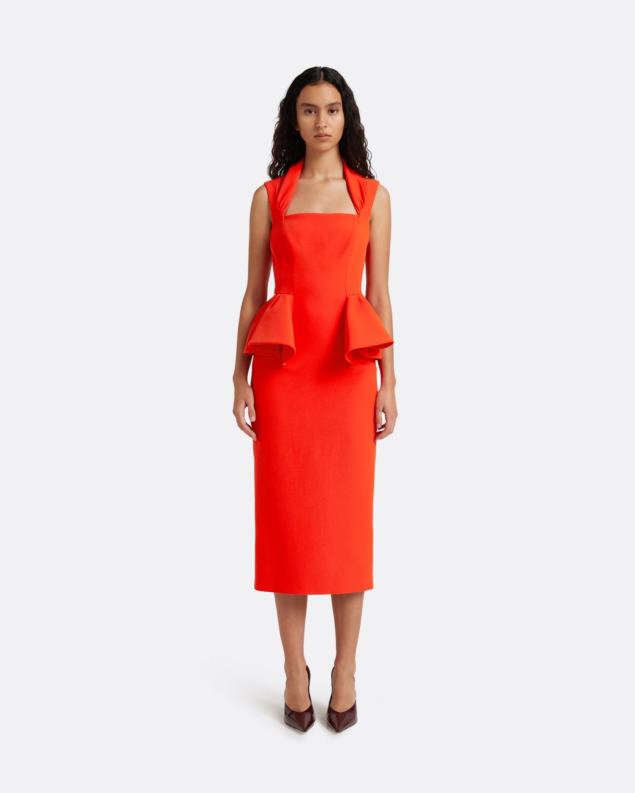Milou Midi Dress in Apple Red