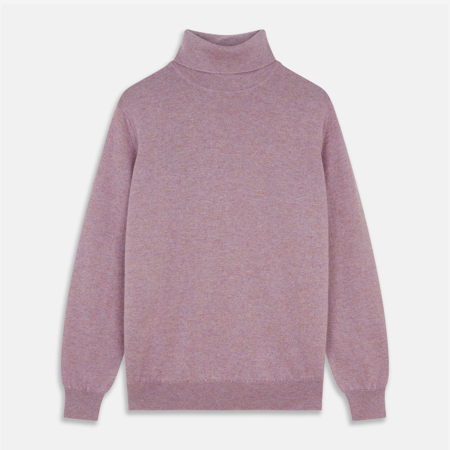 Lilac Heather Aubrey Cashmere Roll Neck Jumper