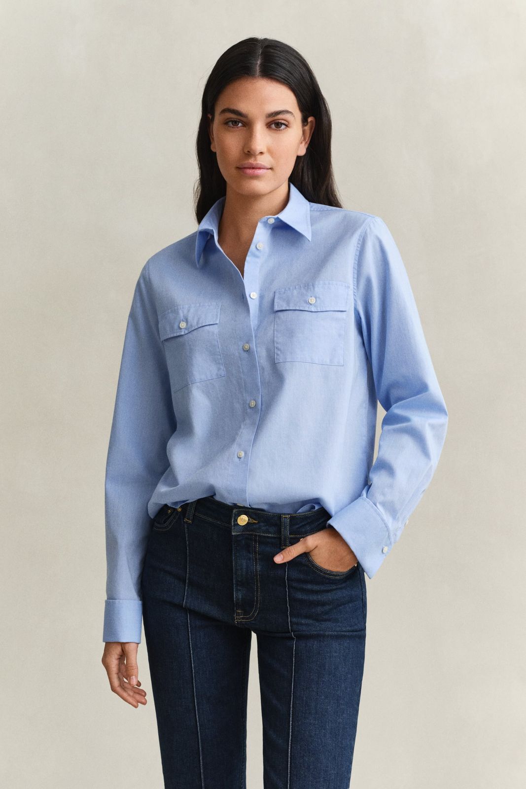 Cotton French Cuff Shirt - MISTY LAVENDER