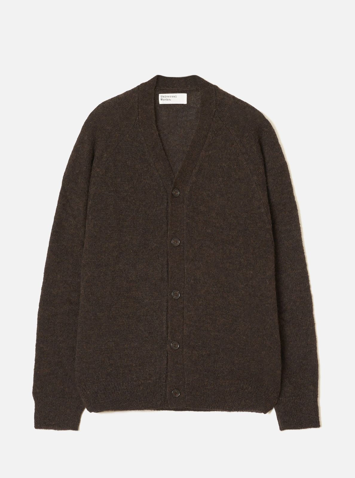 Brown Alpaca Knit David Cardigan