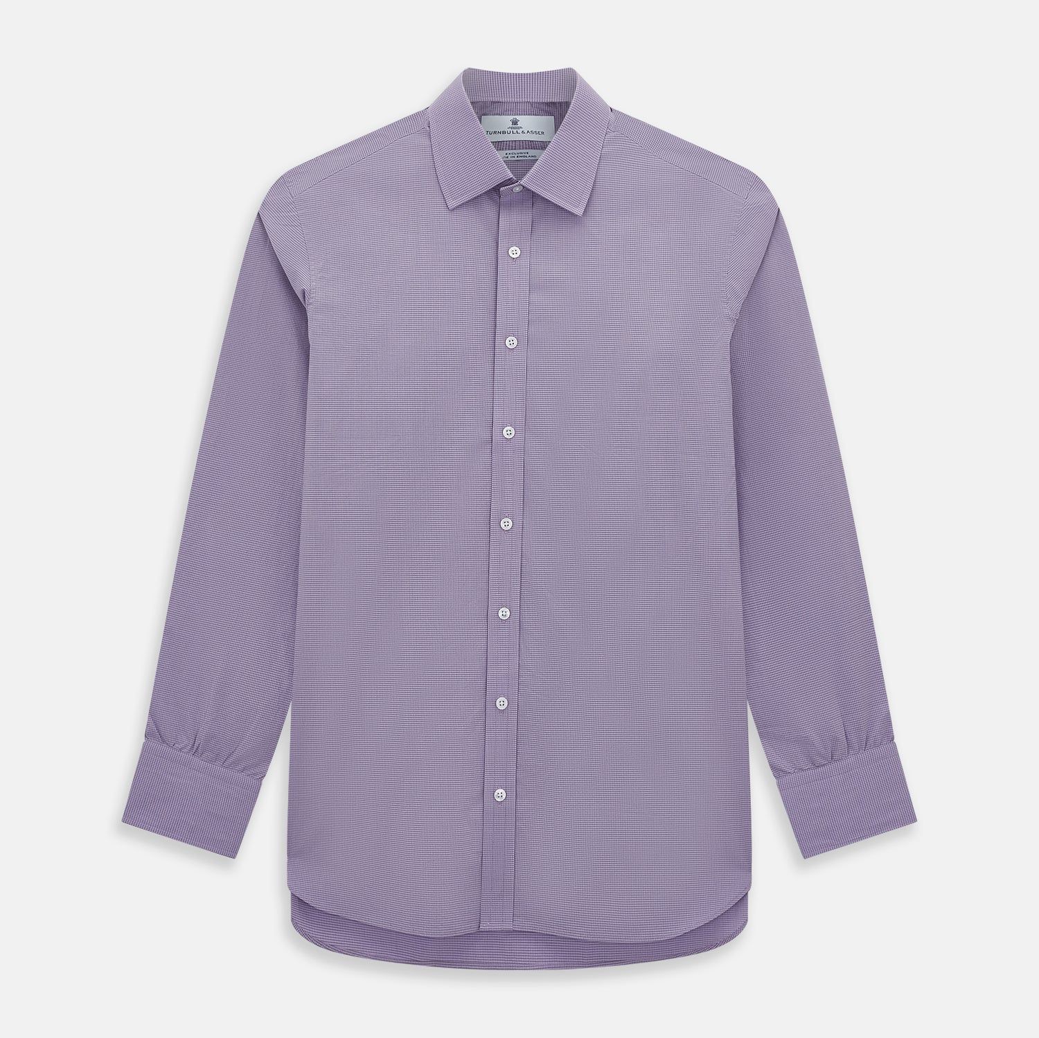 Lilac Pin Check Mayfair Shirt