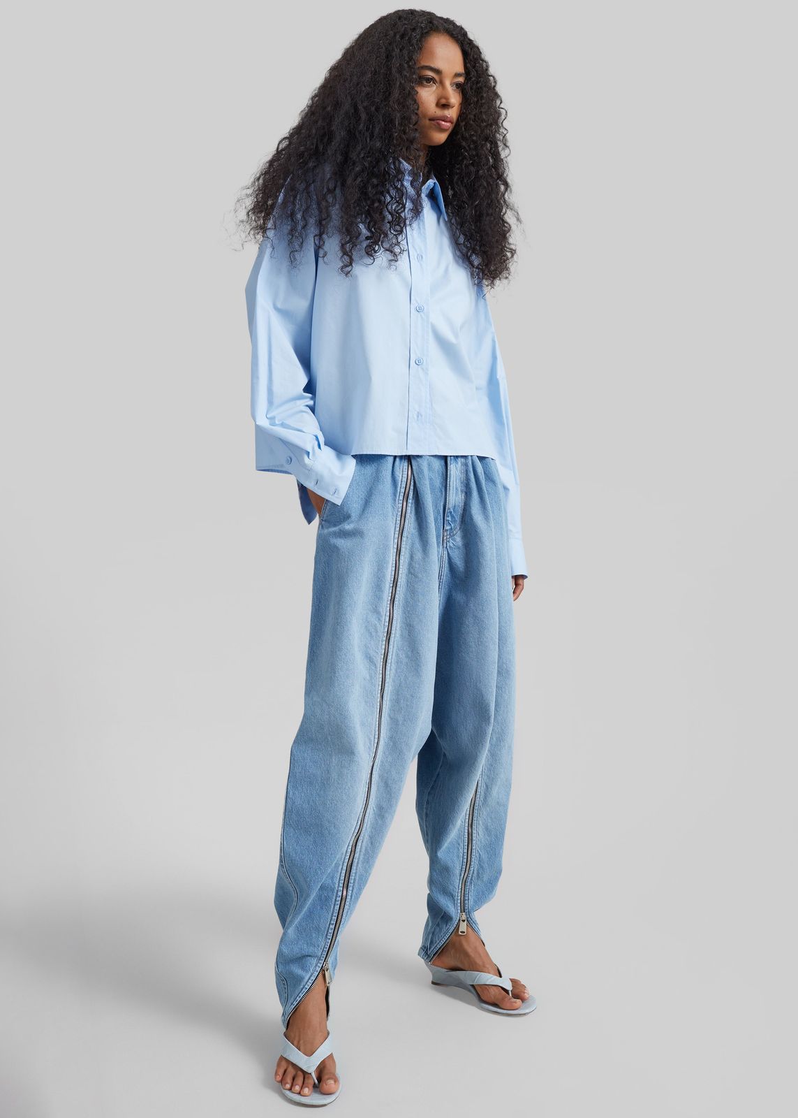 Coperni Denim Sarouel Pants - Blue Light