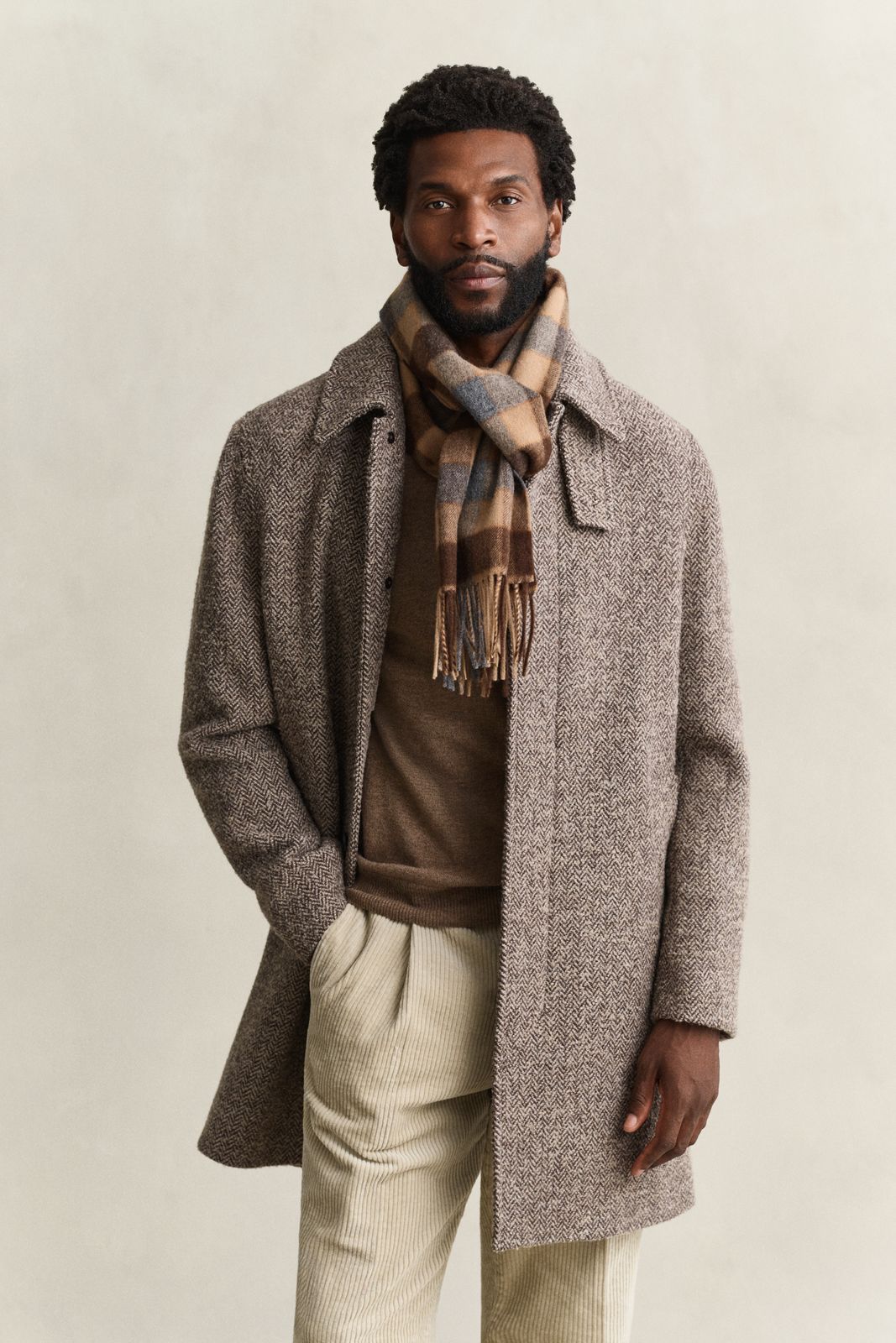 Wool Car Coat - MIST TAUPE